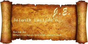 Jelenik Emilián névjegykártya